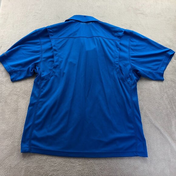 Ducks Unlimited Mens Polo Shirt XL Blue Short Sleeve Performance Top Activewear - Picture 13 of 13